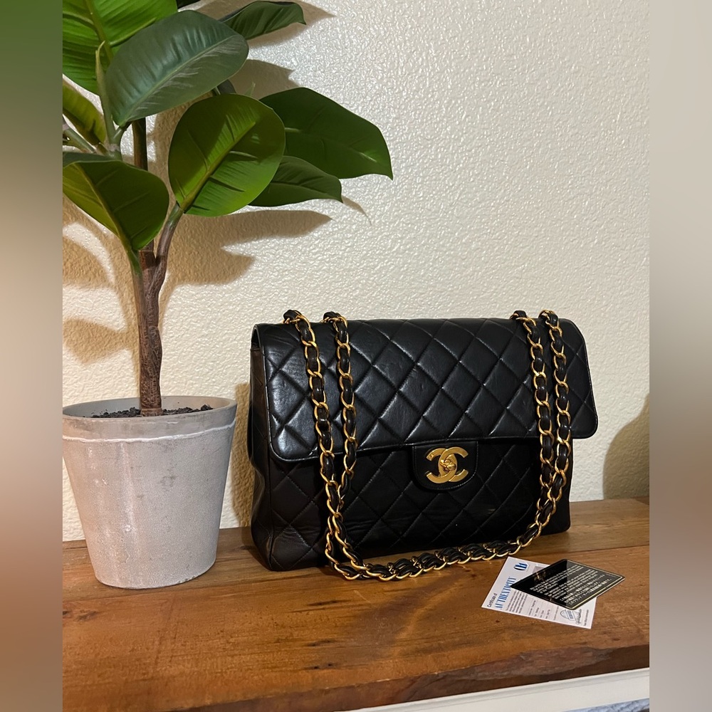 Chanel Lambskin Jumbo 24k Classic Flap Bag